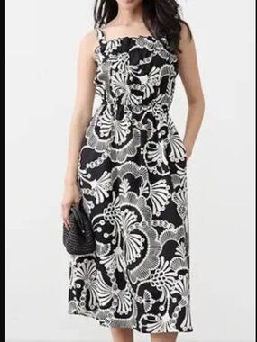 New with tags Banana Republic Poplin Gathered Waist Dress, Small, Retails $150